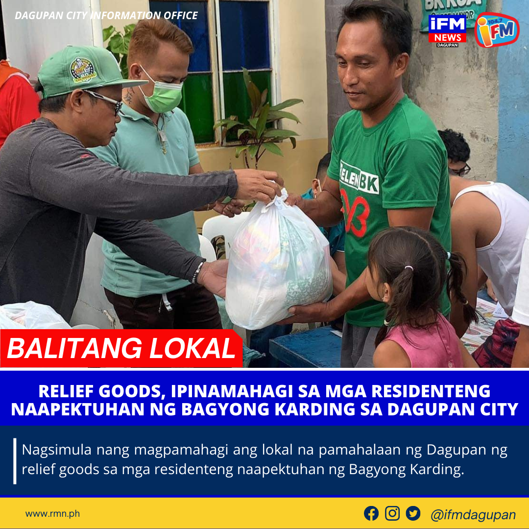 Relief Goods Ipinamahagi Sa Mga Residenteng Naapektuhan Ng Bagyong