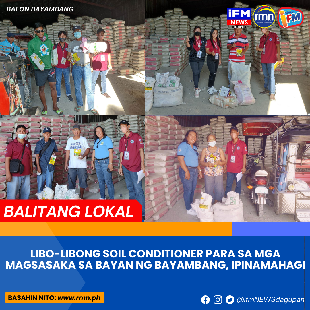 Libo Libong Soil Conditioner Para Sa Mga Magsasaka Sa Bayan Ng