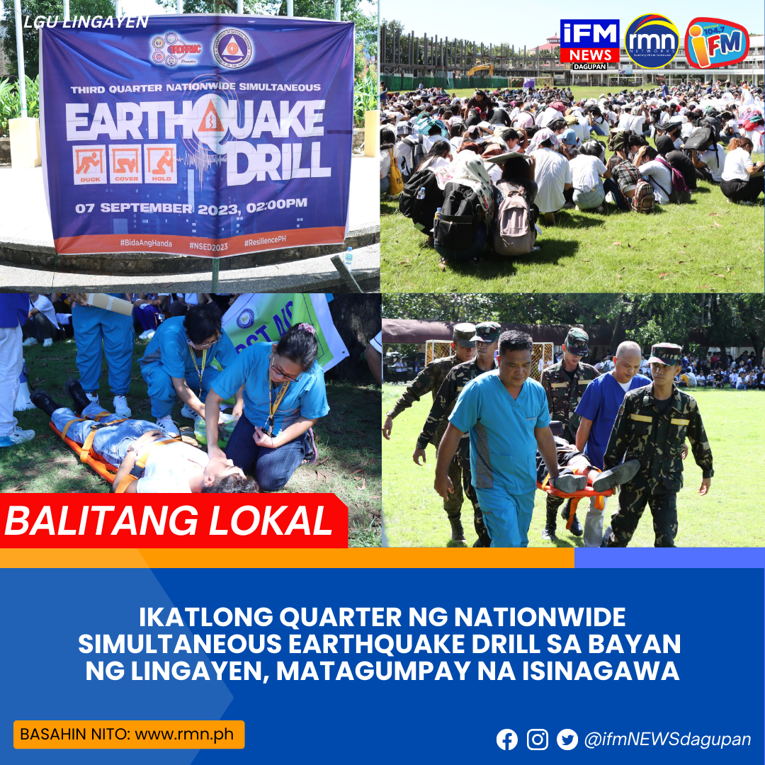 Ikatlong Quarter Ng Nationwide Simultaneous Earthquake Drill Sa Bayan