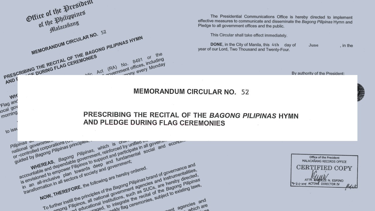 Recital Ng Bagong Pilipinas Hymn At Pledge Sa Mga Flag Ceremonies