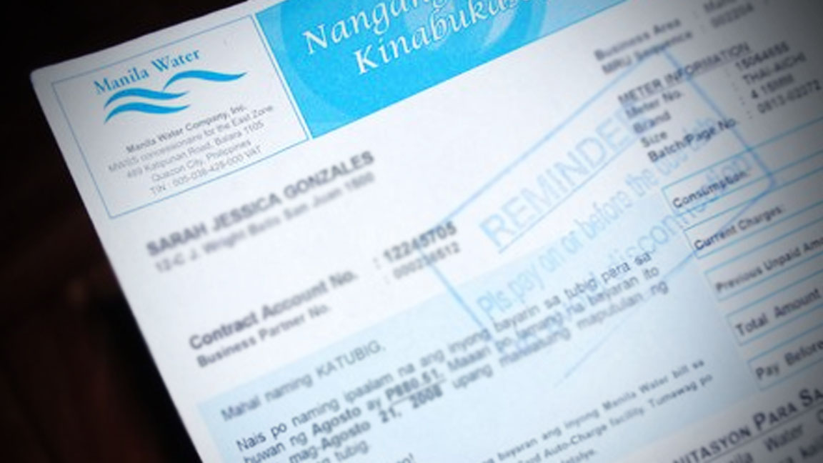 MANILA WATER BILL RMN Networks