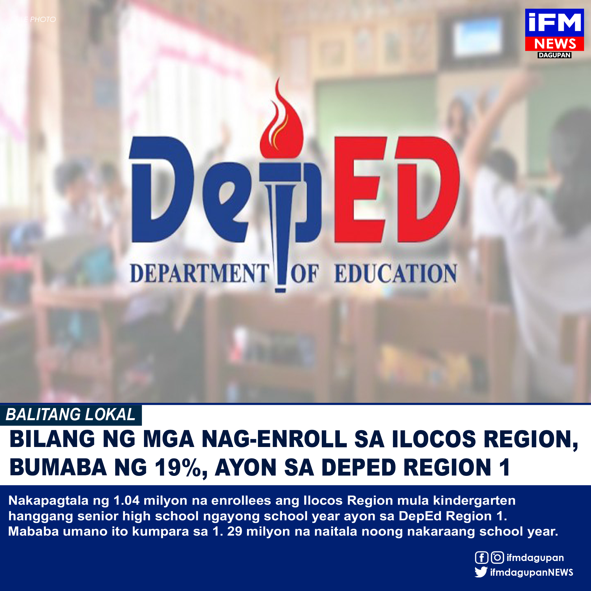 Bilang Ng Mga Nag Enroll Sa Ilocos Region Rmn Networks 0526