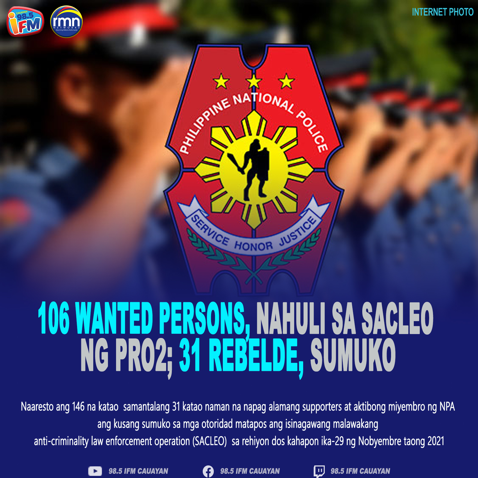 106 Wanted Persons, Nahuli Sa SACLEO Ng PRO2; 31 Rebelde, Sumuko - RMN ...