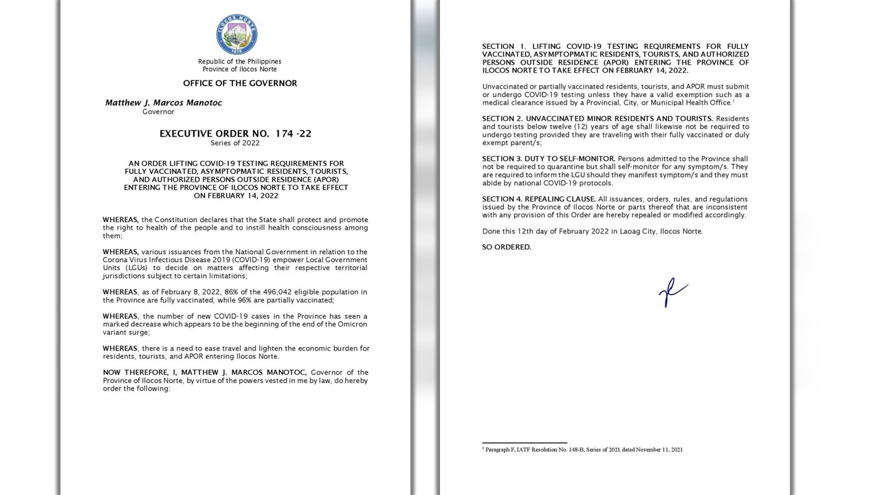 COVID test requirement para sa mga fully vaccinated travelers, inalis