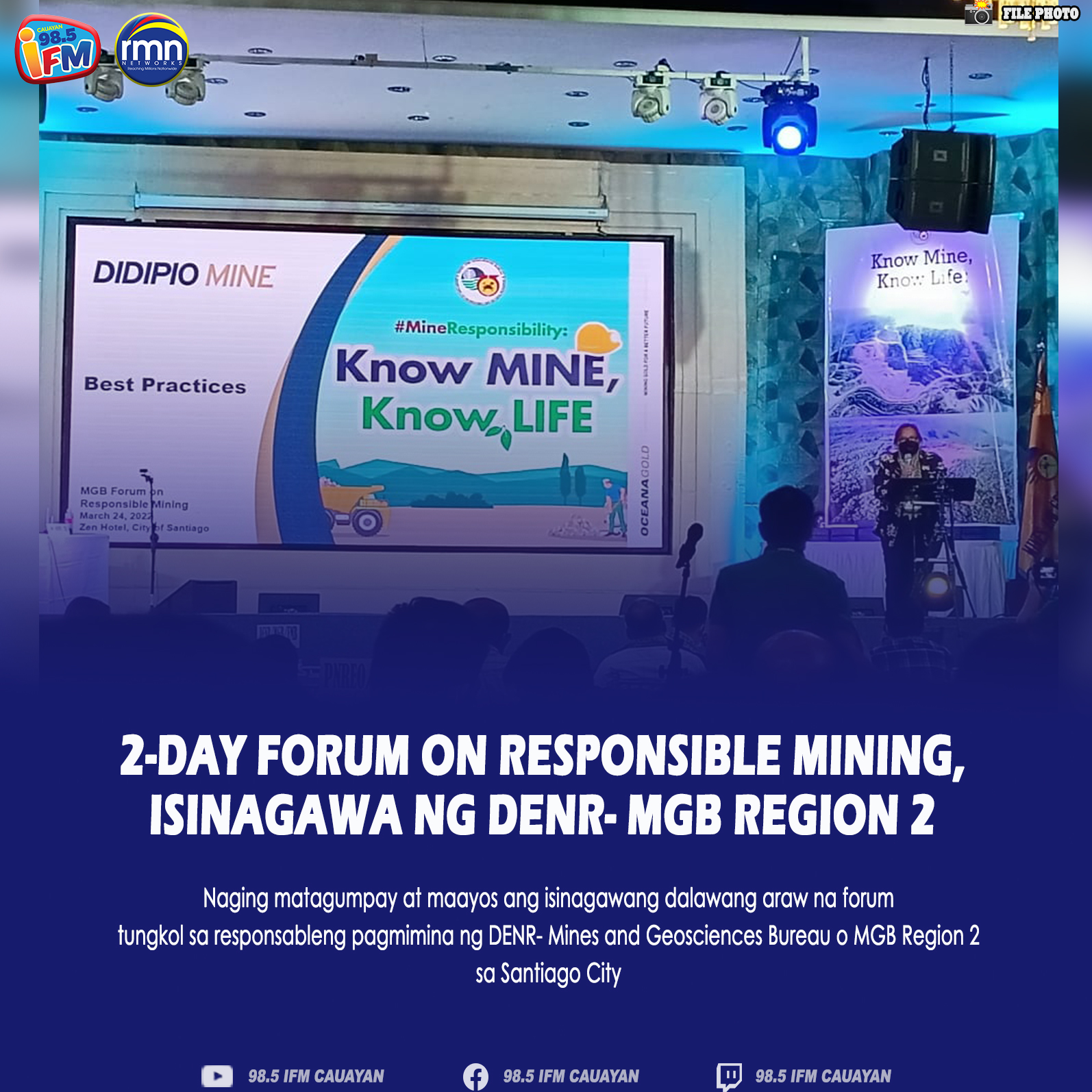 2-DAY FORUM ON RESPONSIBLE MINING, ISINAGAWA NG DENR- MGB REGION 2 ...