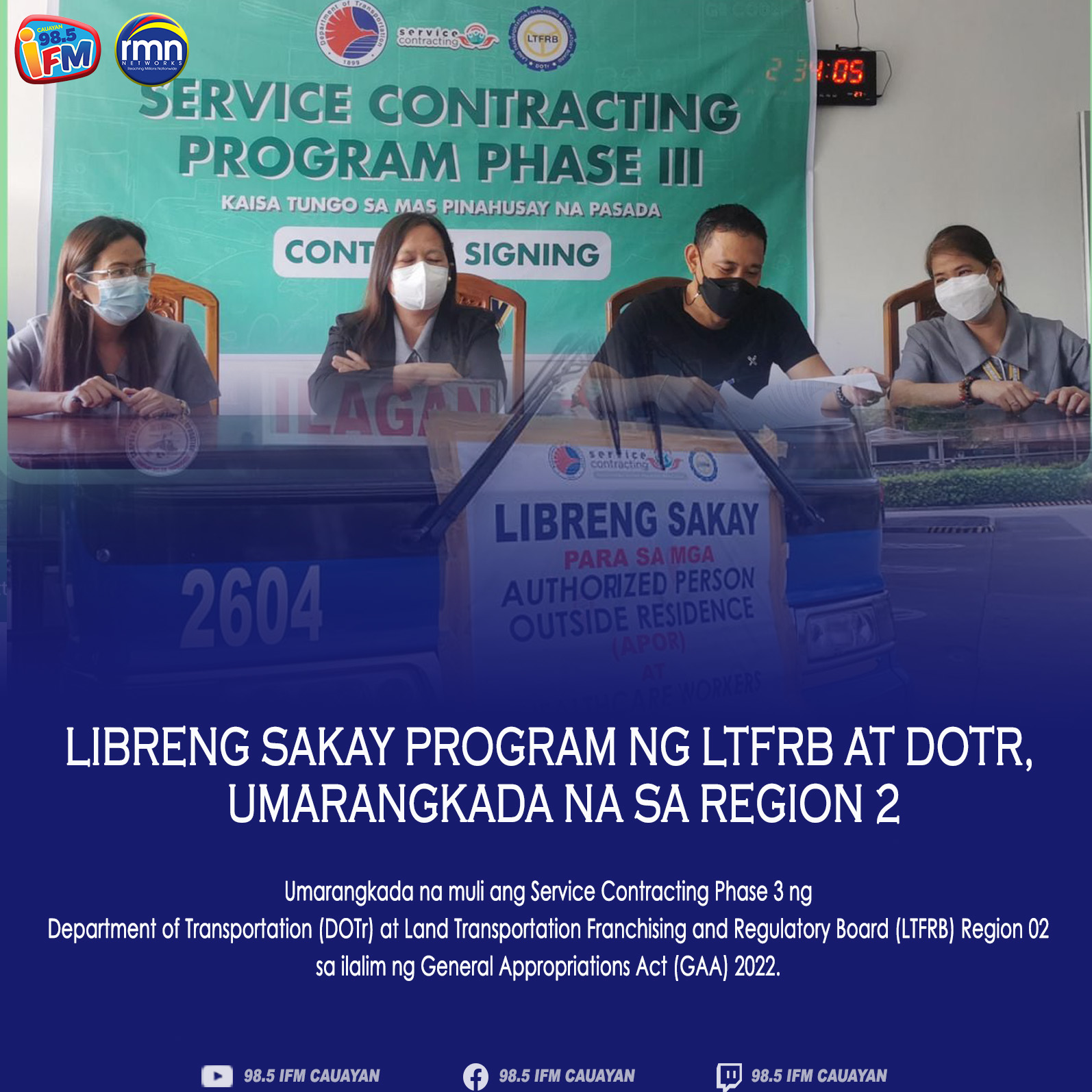 Libreng Sakay Program Ng LTFRB At DOTR, Umarangkada Na Sa Region 2 ...