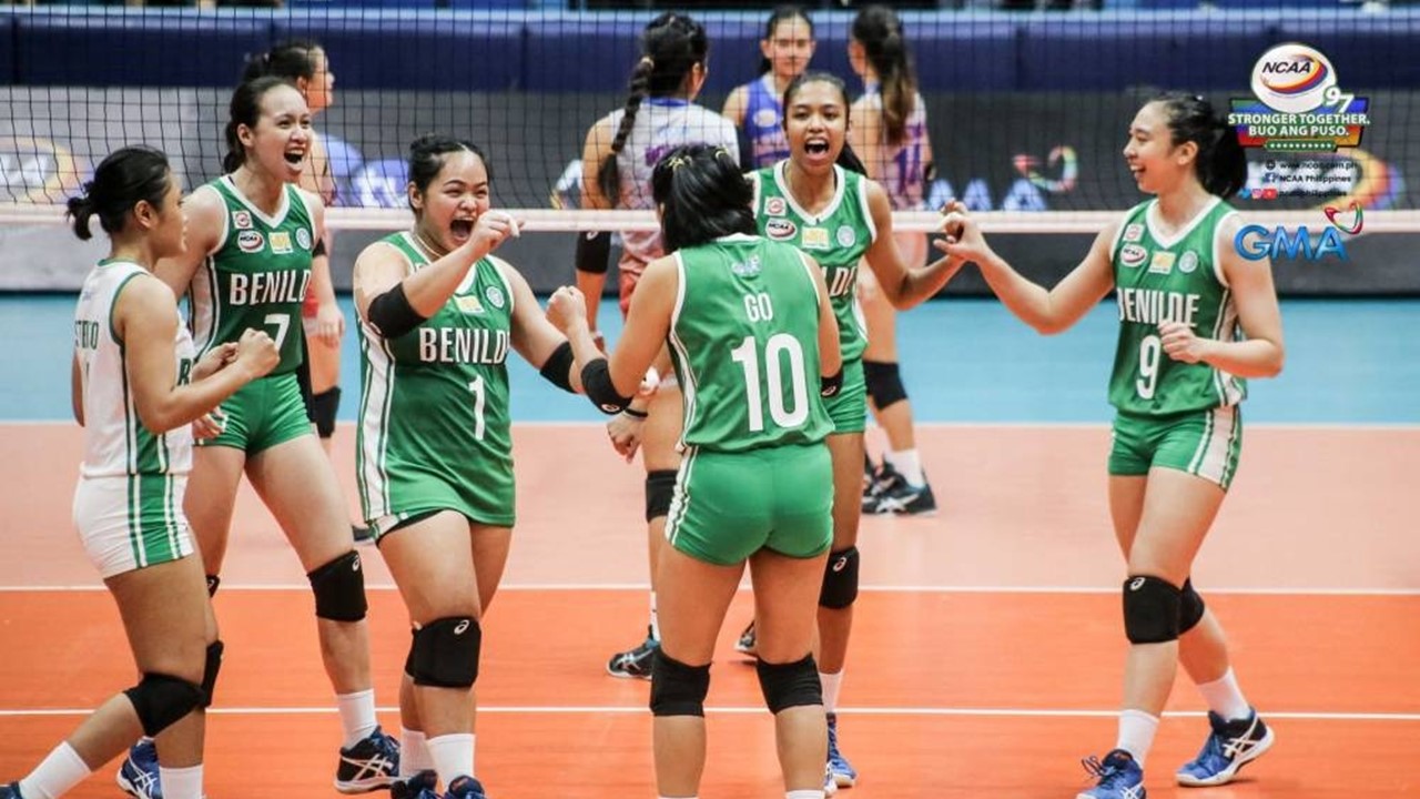 College Of Saint Benilde Itinanghal Na Kampyeon Sa Ncaa Season 97 Womens Volleyball Rmn Networks 