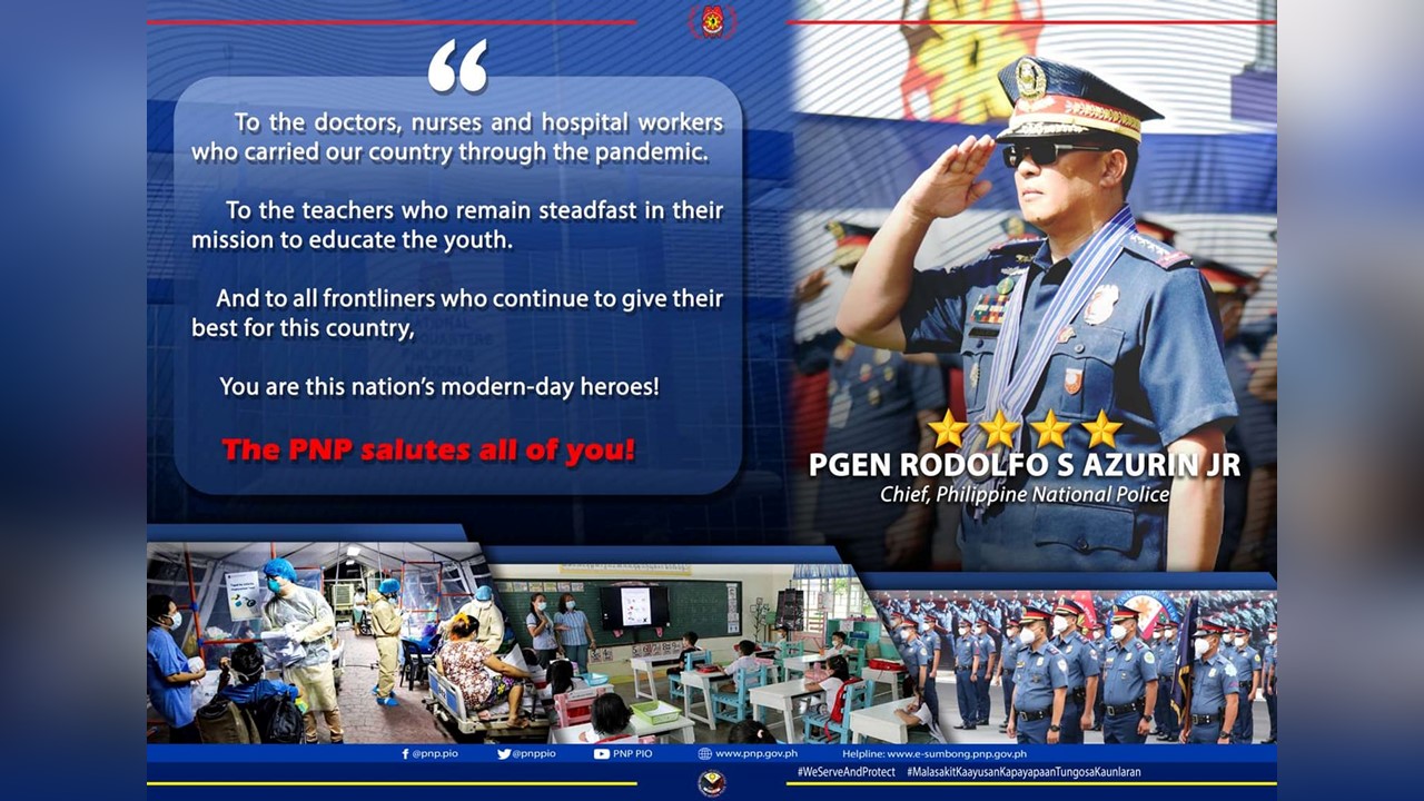 Pnp Chief Nagbigay Pugay Sa Mga Modern Day Heroes Ngayong Araw Ng Mga Bayani Rmn Networks 9880