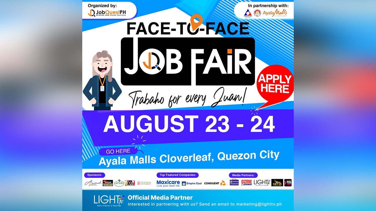 JobQuest.ph, magsasagawa ng 2day facetoface job fair ngayong araw sa