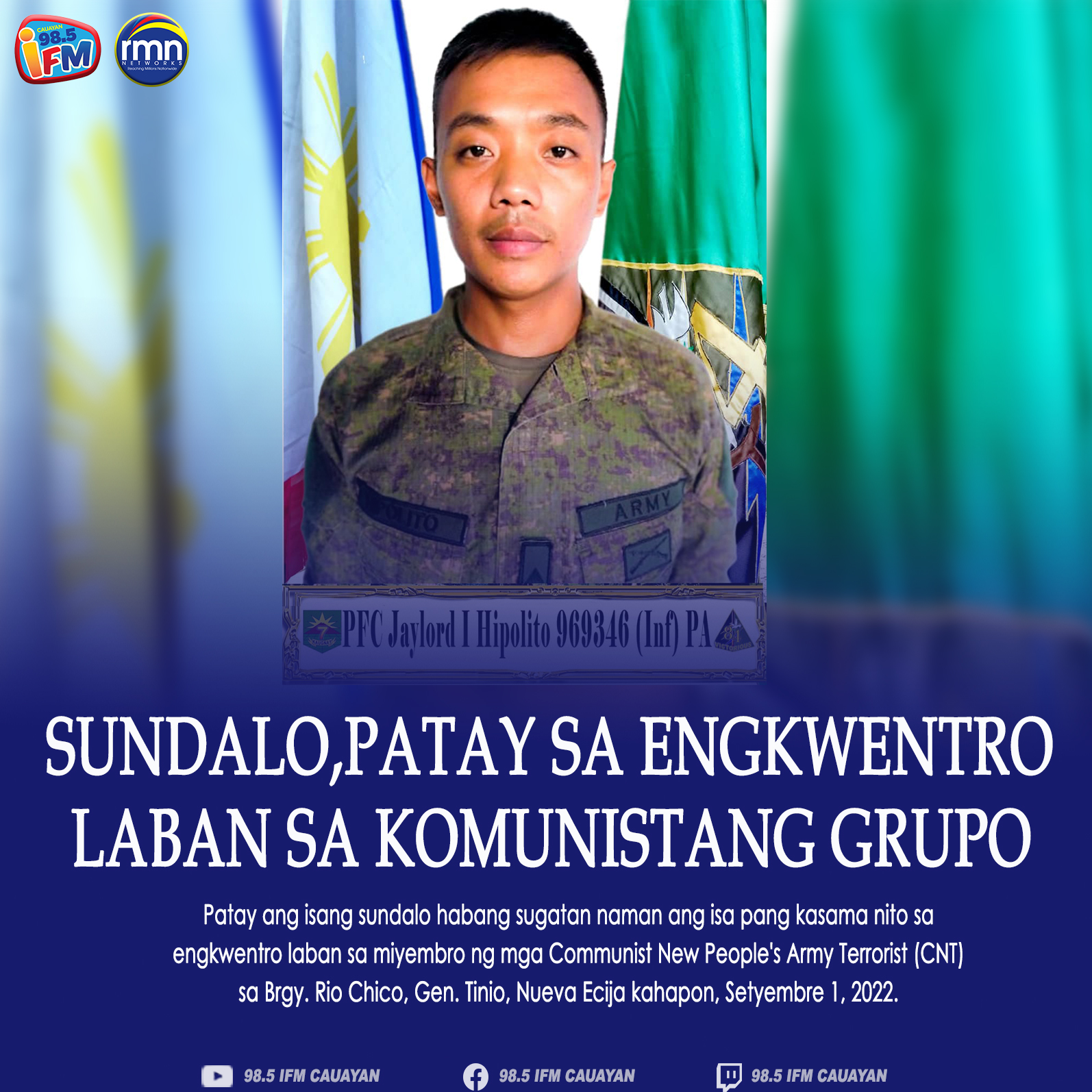 SUNDALO, PATAY SA ENGKWENTRO LABAN SA KOMUNISTANG GRUPO - RMN Networks