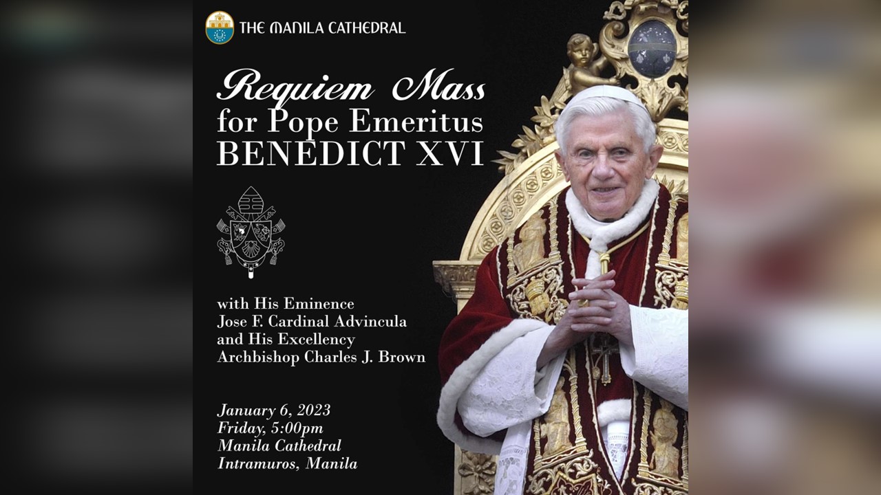 Requiem Mass Para Kay Pope Emeritus Benedict XVI, Idaraos Ng Manila ...