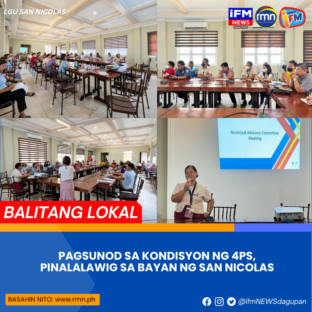 PAGSUNOD SA KONDISYON NG 4PS,PINALALAWIG SA BAYAN NG SAN NICOLAS RMN