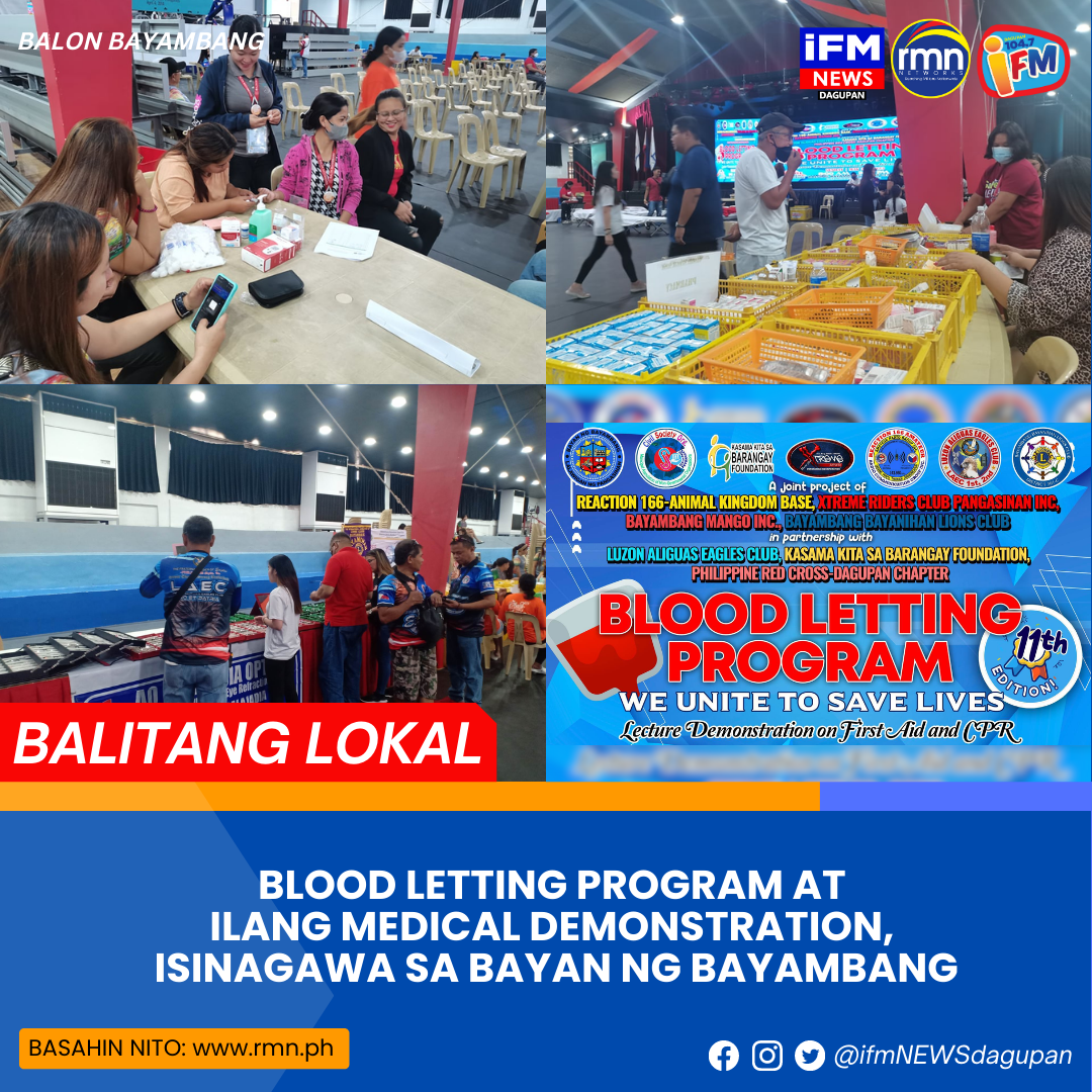BLOOD LETTING PROGRAM AT ILANG MEDICAL DEMONSTRATION, ISINAGAWA SA