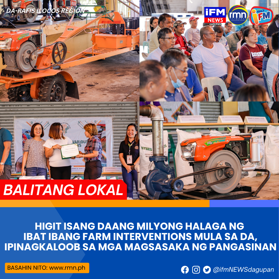 Higit Isang Daang Milyong Halaga Ng Ibat Ibang Farm Interventions Mula Sa Da Ipinagkaloob Sa 4810