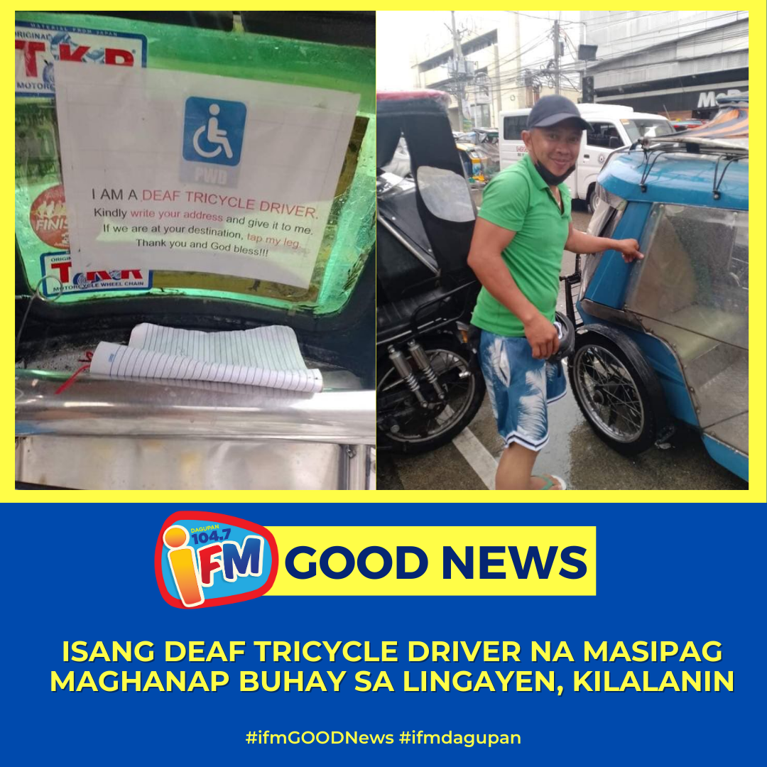 ISANG DEAF TRICYCLE DRIVER NA MASIPAG MAGHANAP BUHAY SA LINGAYEN, KILALANIN RMN Networks