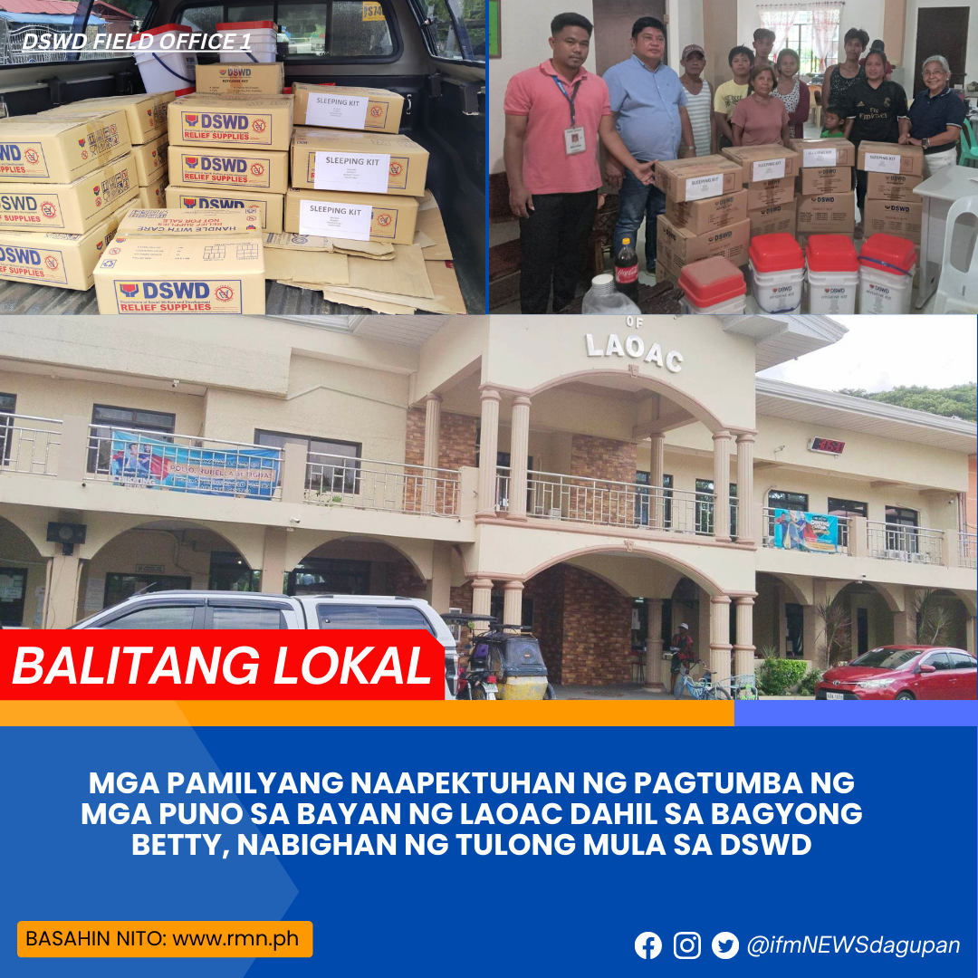 Mga Pamilyang Naapektuhan Ng Pagtumba Ng Mga Puno Sa Bayan Ng Laoac Dahil Sa Bagyong Betty 9483