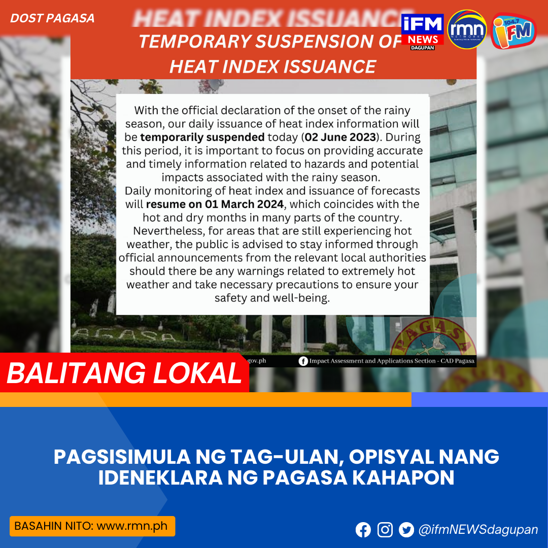 Pagsisimula Ng Tag Ulan Opisyal Nang Ideneklara Ng Pagasa Rmn Networks