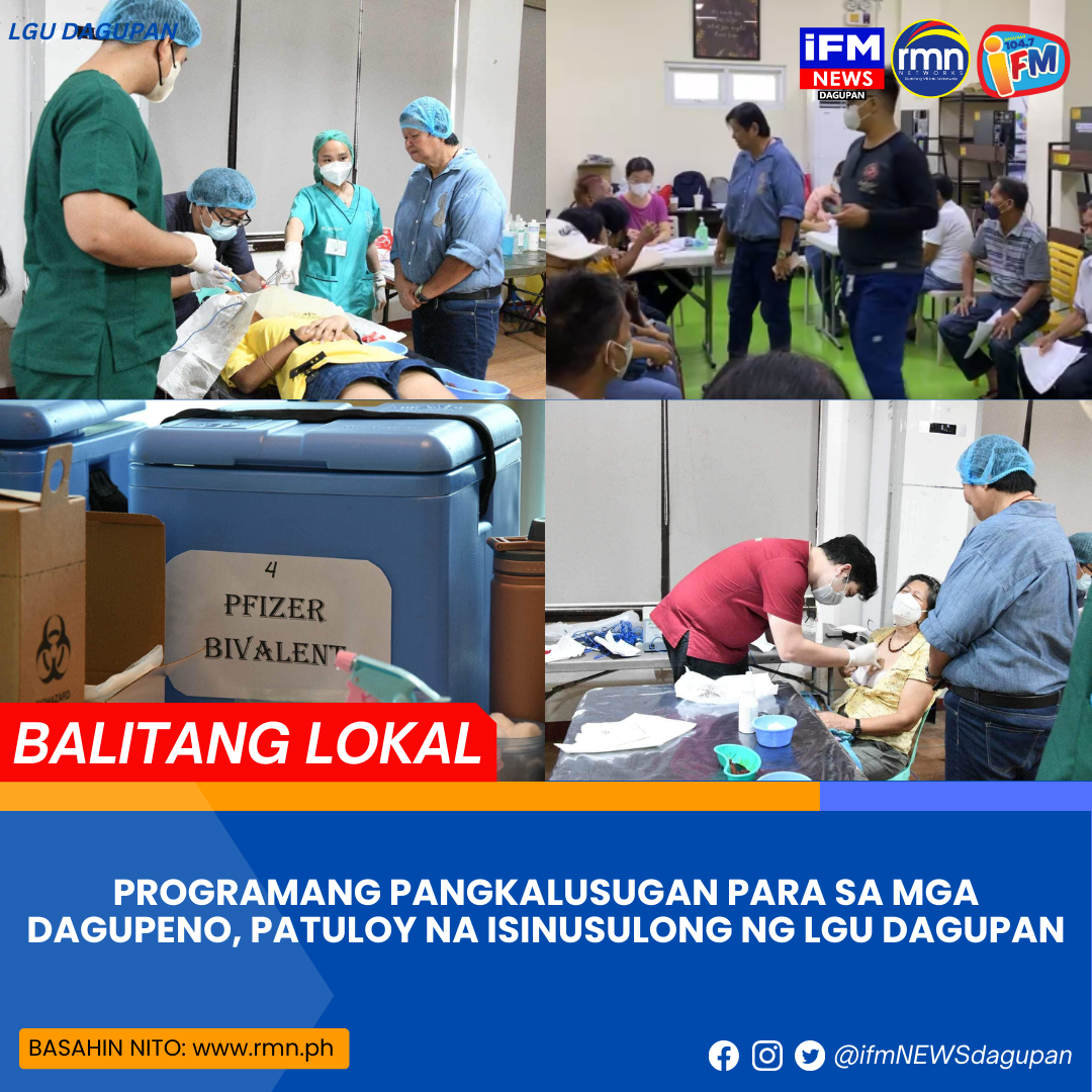 Programang Pangkalusugan Para Sa Mga Dagupeno Patuloy Na Isinusulong