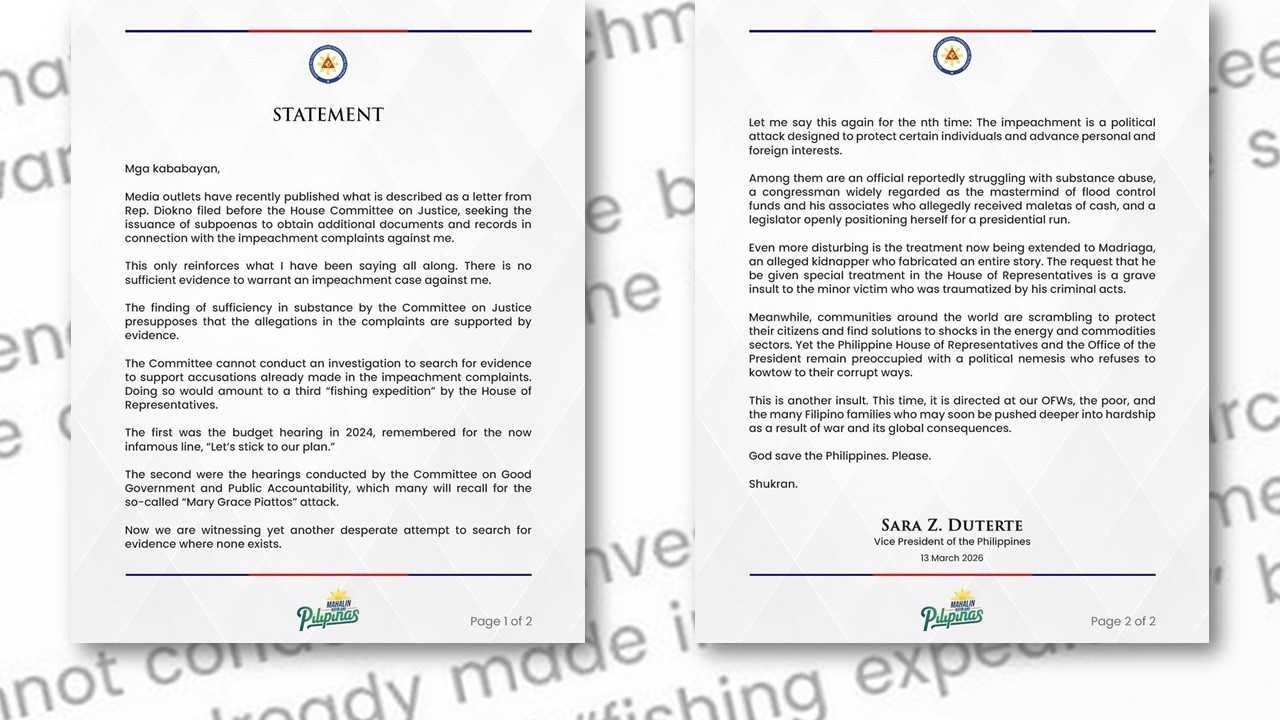 VP Sara Duterte, nakakita ng butas sa paunang hakbang ng Kamara sa ...